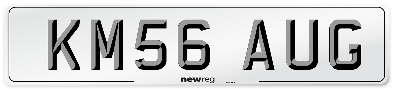 KM56 AUG Number Plate from New Reg
